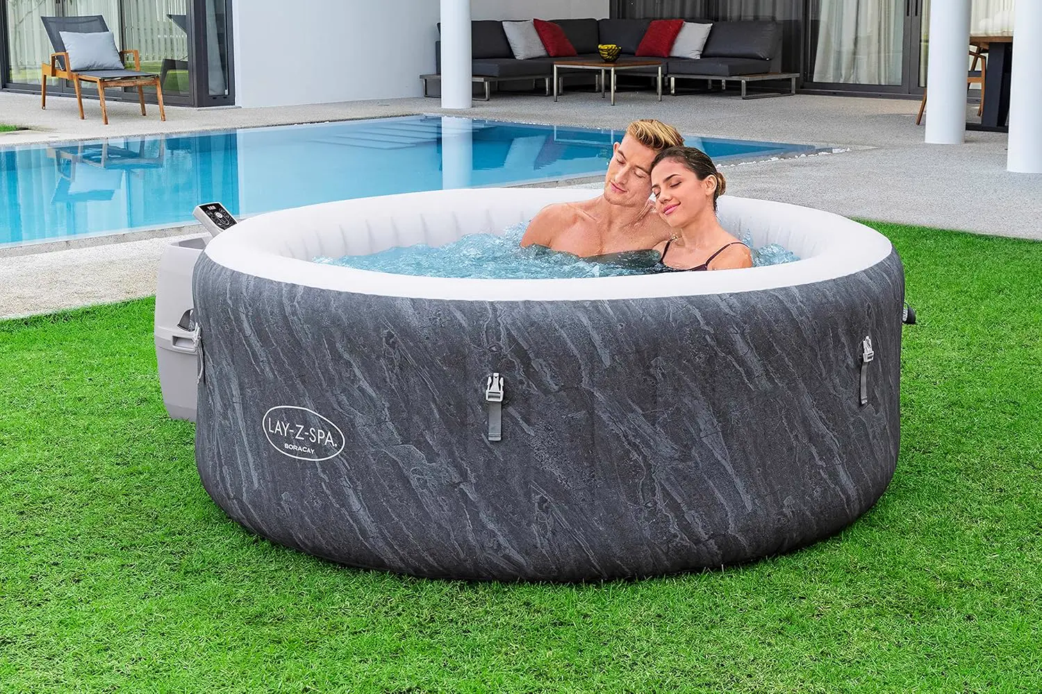 Spa gonflable 4 personnes 71" x 26"/1.80m x 66cm Boracay AirJet vue 24