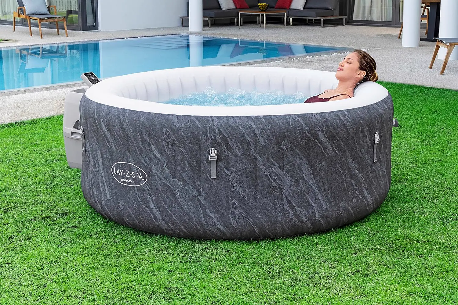 Spa gonflable 4 personnes 71" x 26"/1.80m x 66cm Boracay AirJet vue 25