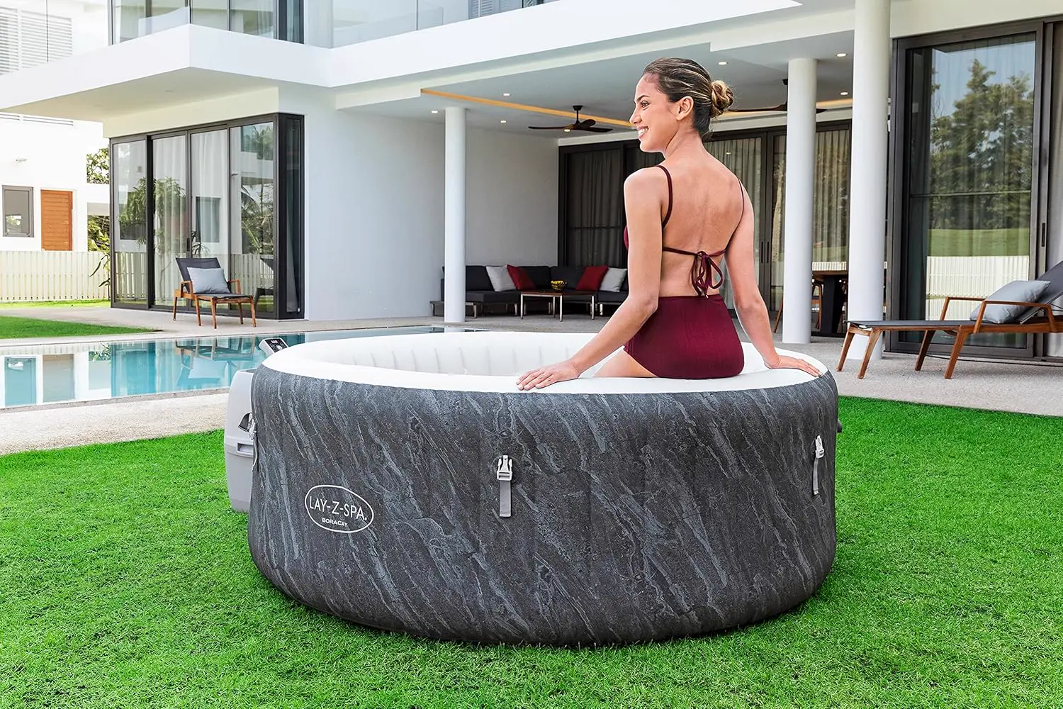 Spa gonflable 4 personnes 71" x 26"/1.80m x 66cm Boracay AirJet vue 26