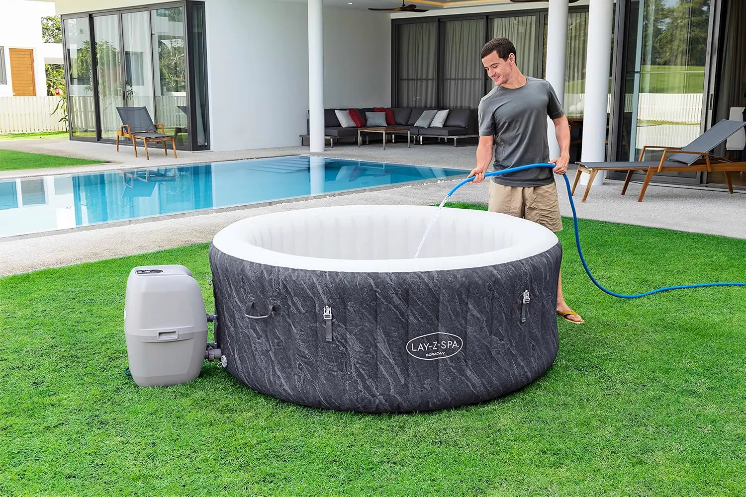 Spa gonflable 4 personnes 71" x 26"/1.80m x 66cm Boracay AirJet vue 30