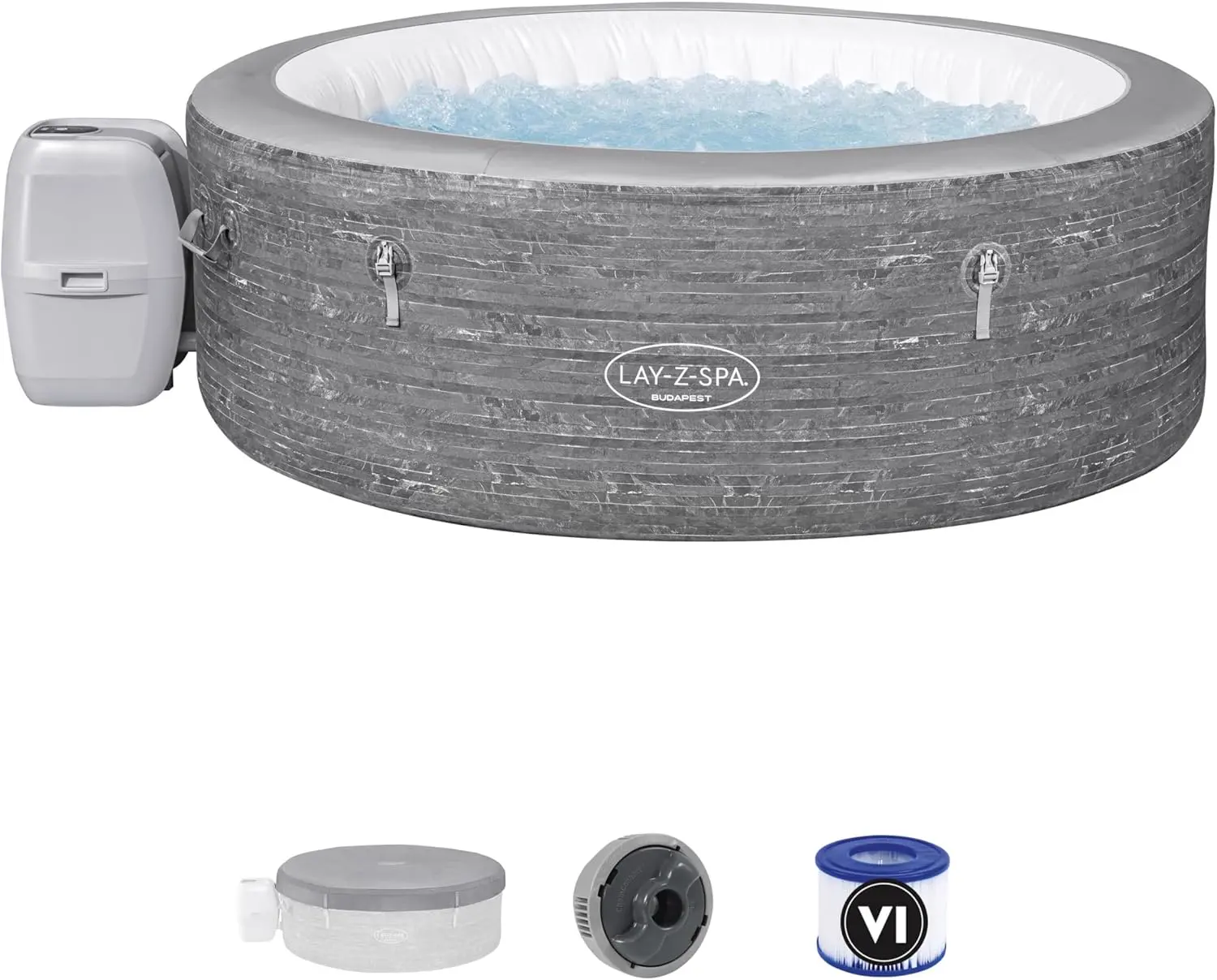 Bestway Spa Gonflable Rond Lay-Z-Spa Budapest AirJet 4-6 Places