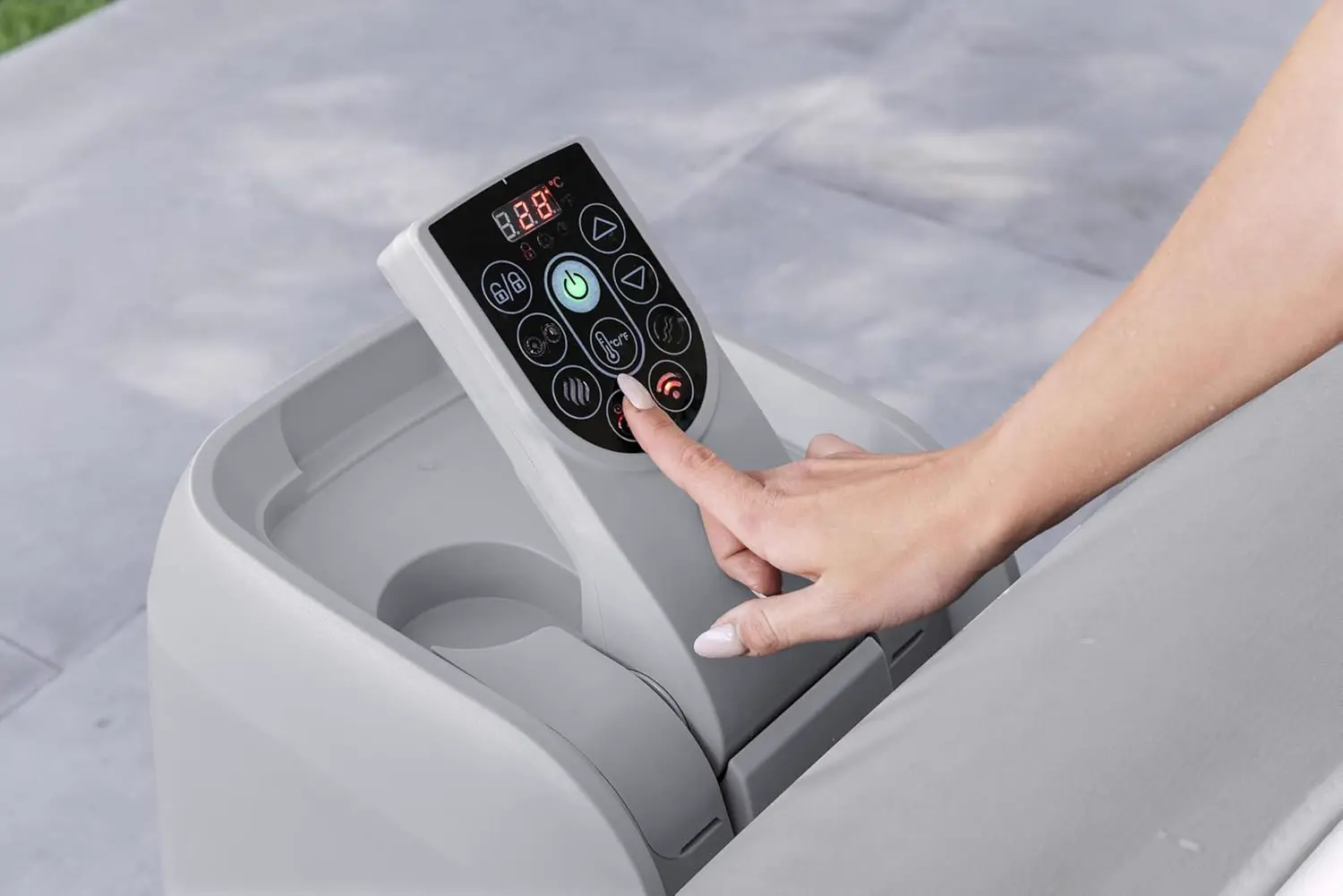 Spa gonflable 6 personnes 6 places gris vue 7