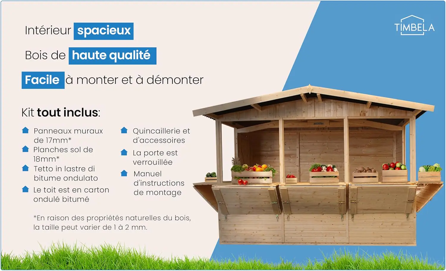 Abri de jardin en bois en bois 6 m² vue 4