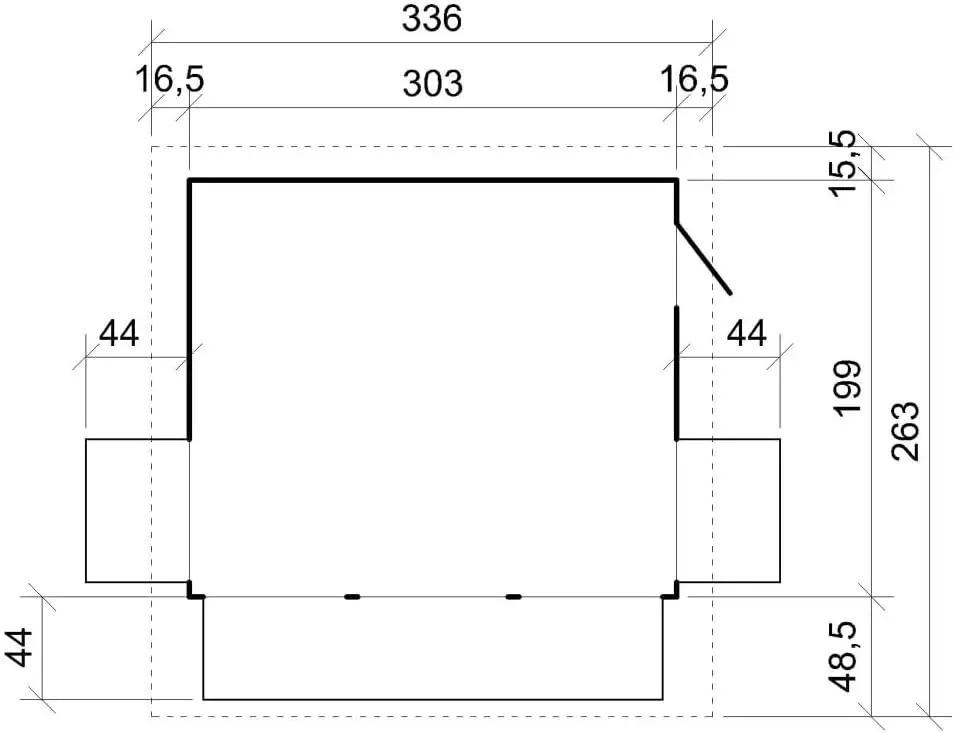 Abri de jardin en bois en bois 6 m² vue 6
