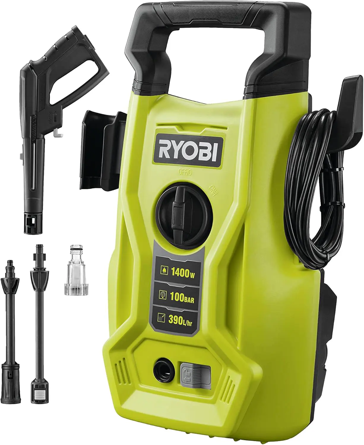 Nettoyeur Haute Pression RYOBI - 100 Bars - 1400W - RY100PWA