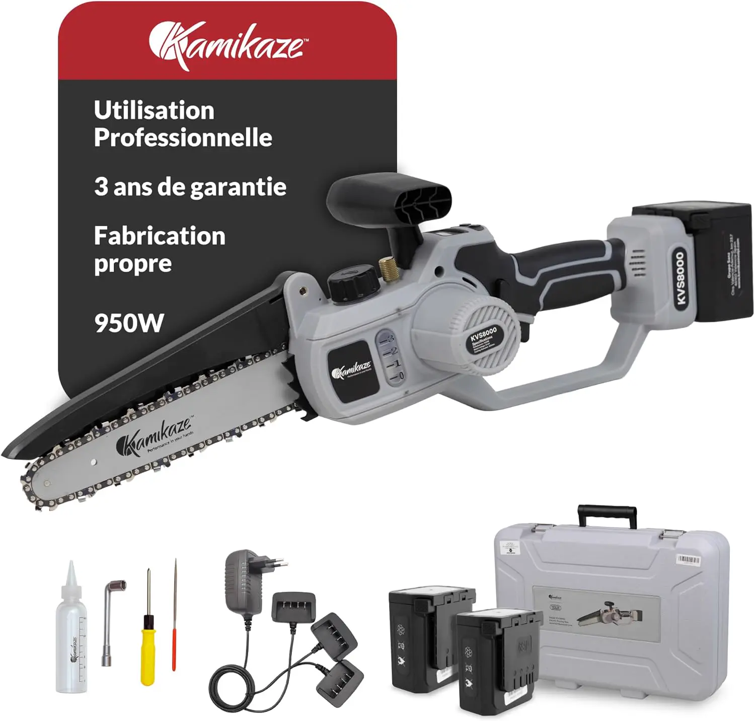 Tronçonneuse électrique KAMIKAZE KVS 8000 21V
