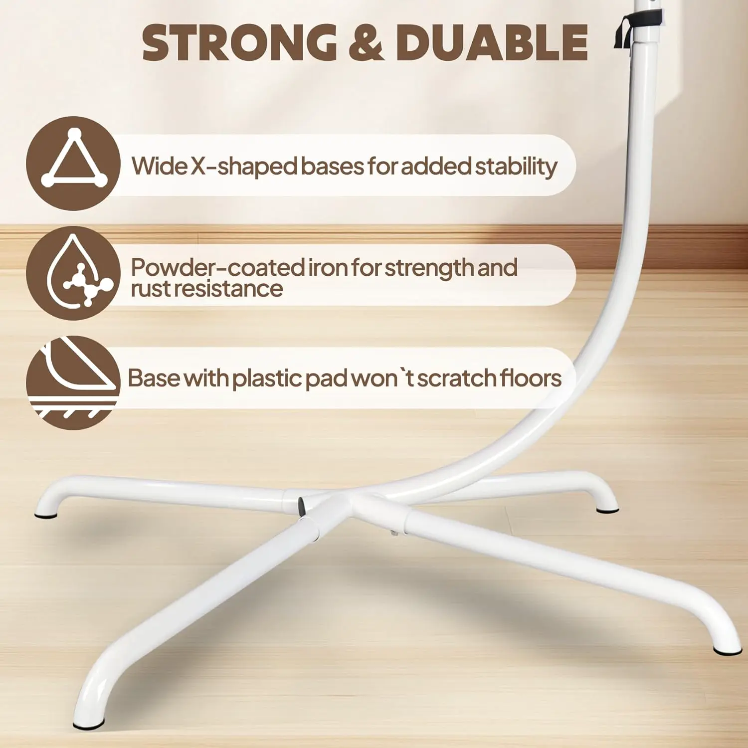 Fauteuils suspendus en métal blanc vue 5