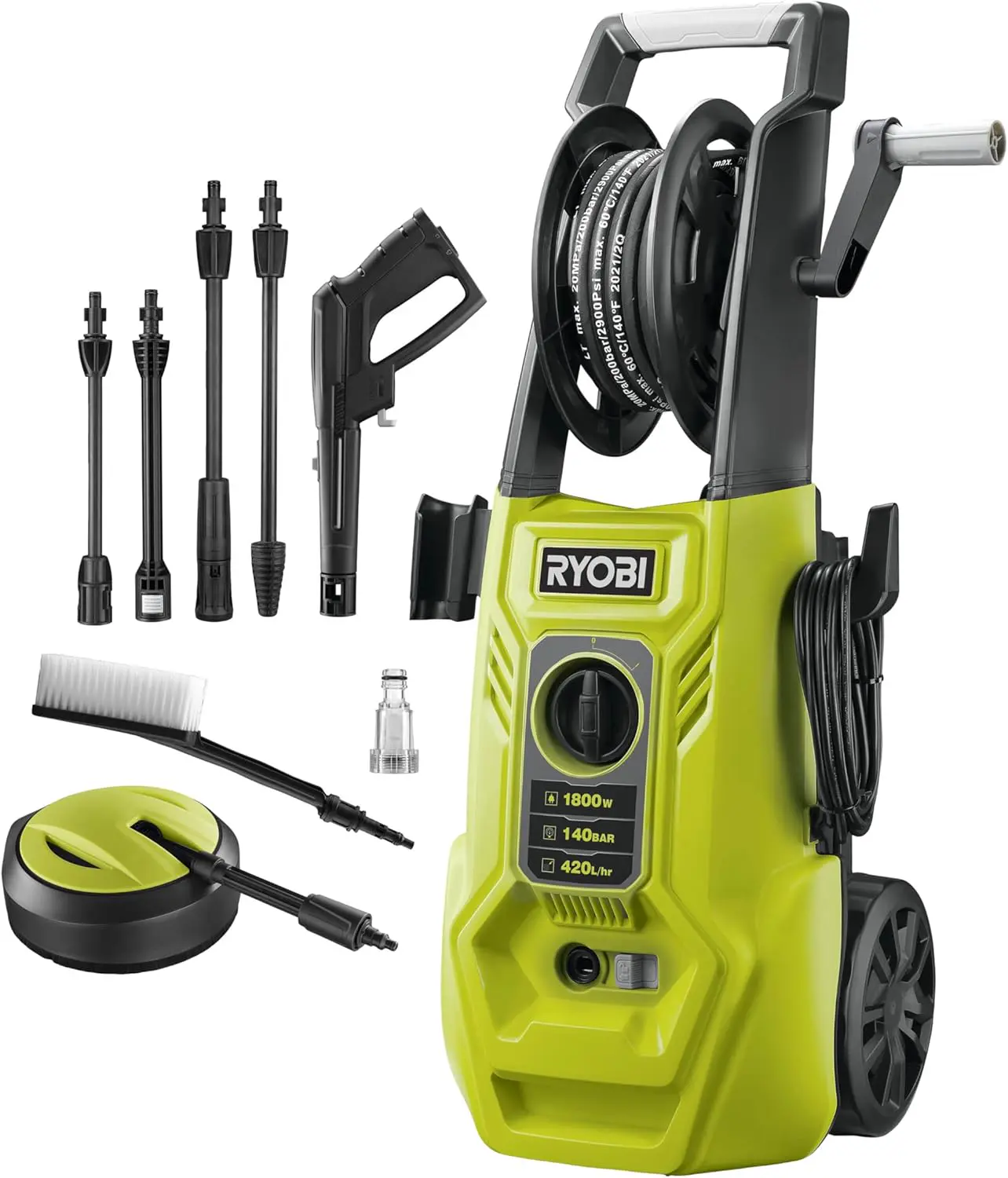 RYOBI RY140PWA-P Nettoyeur Haute Pression 1400 W
