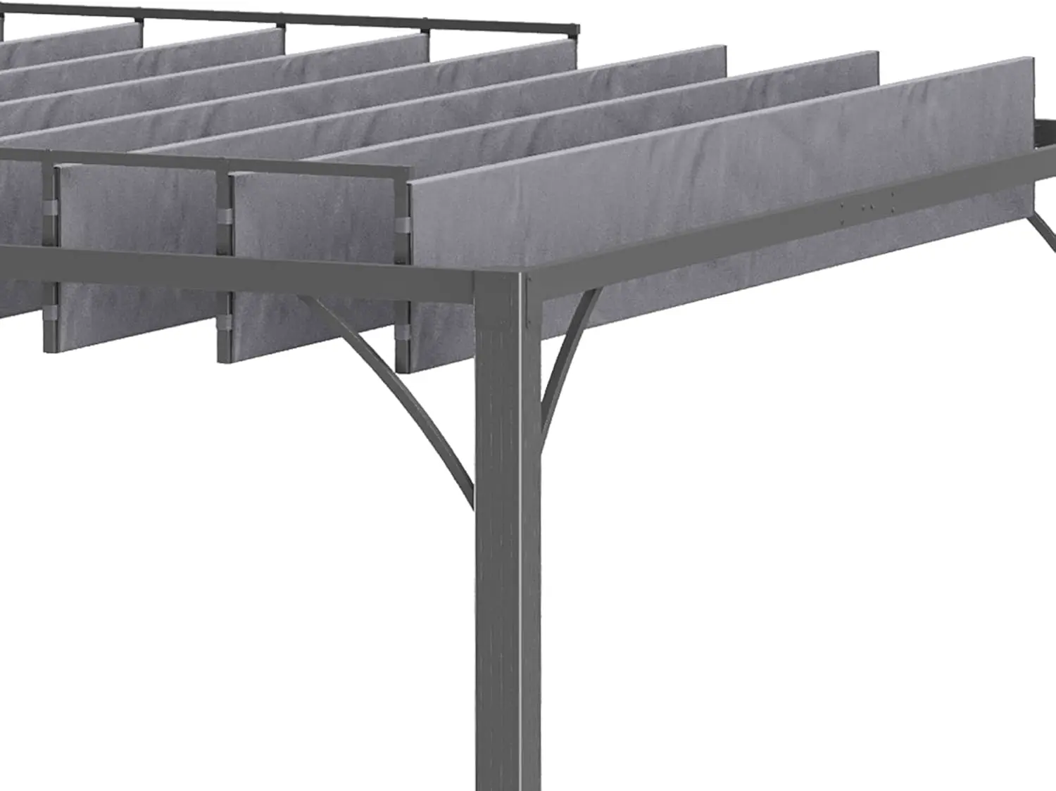 Pergola en aluminium gris 4x3 m vue 9