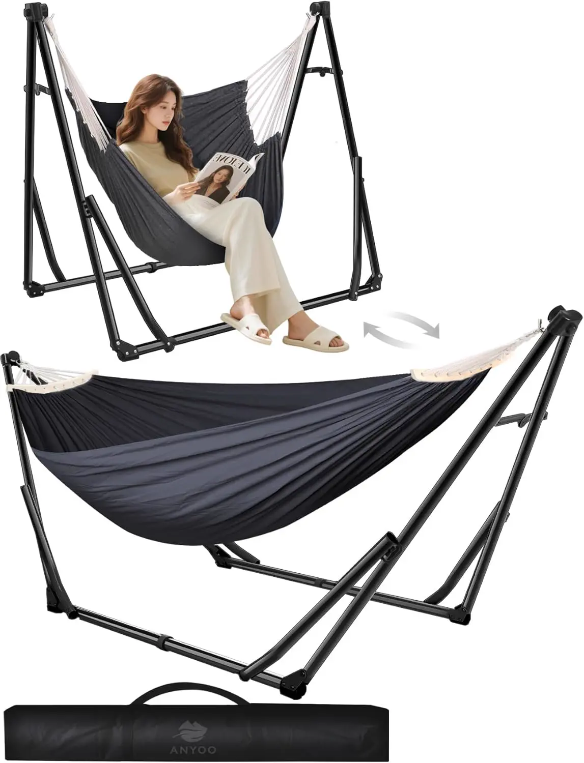 ANYOO Hamac et Chaise avec Support