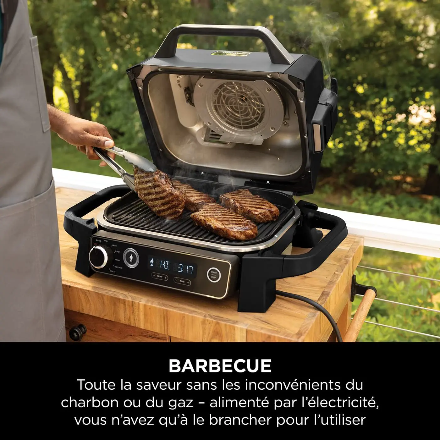 Barbecue électrique en métal noir vue 7