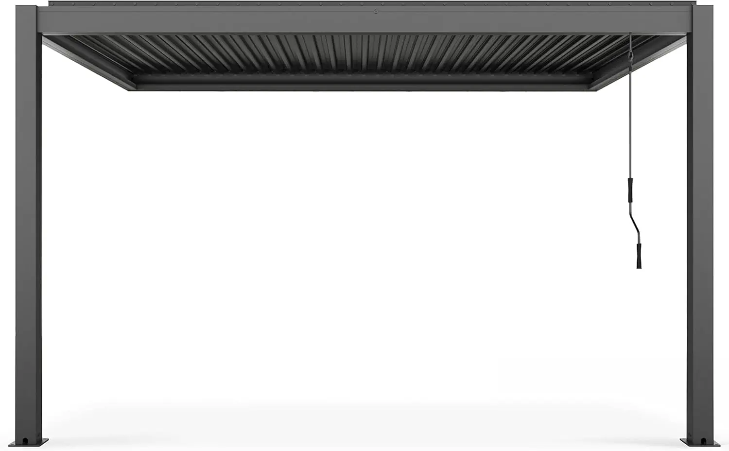 Pergola en aluminium 3x4 m adossée 1 store vue 7