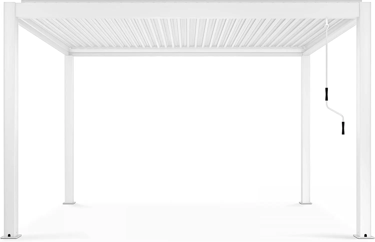 Pergola en aluminium blanc 3x4 m autoportée vue 4