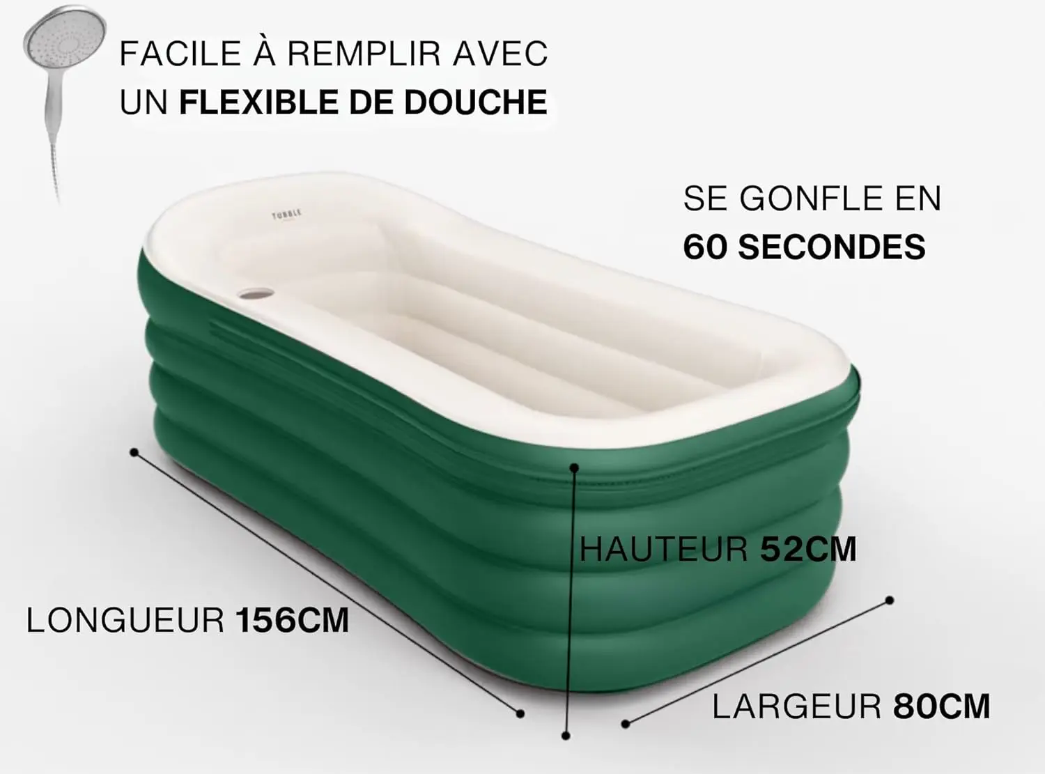 Spa gonflable 2 personnes Tubble Royale Baignoire Gonflable vue 3