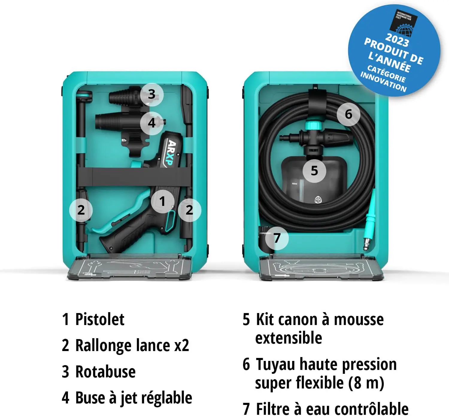 Nettoyeur haute pression en bois bleu vue 3