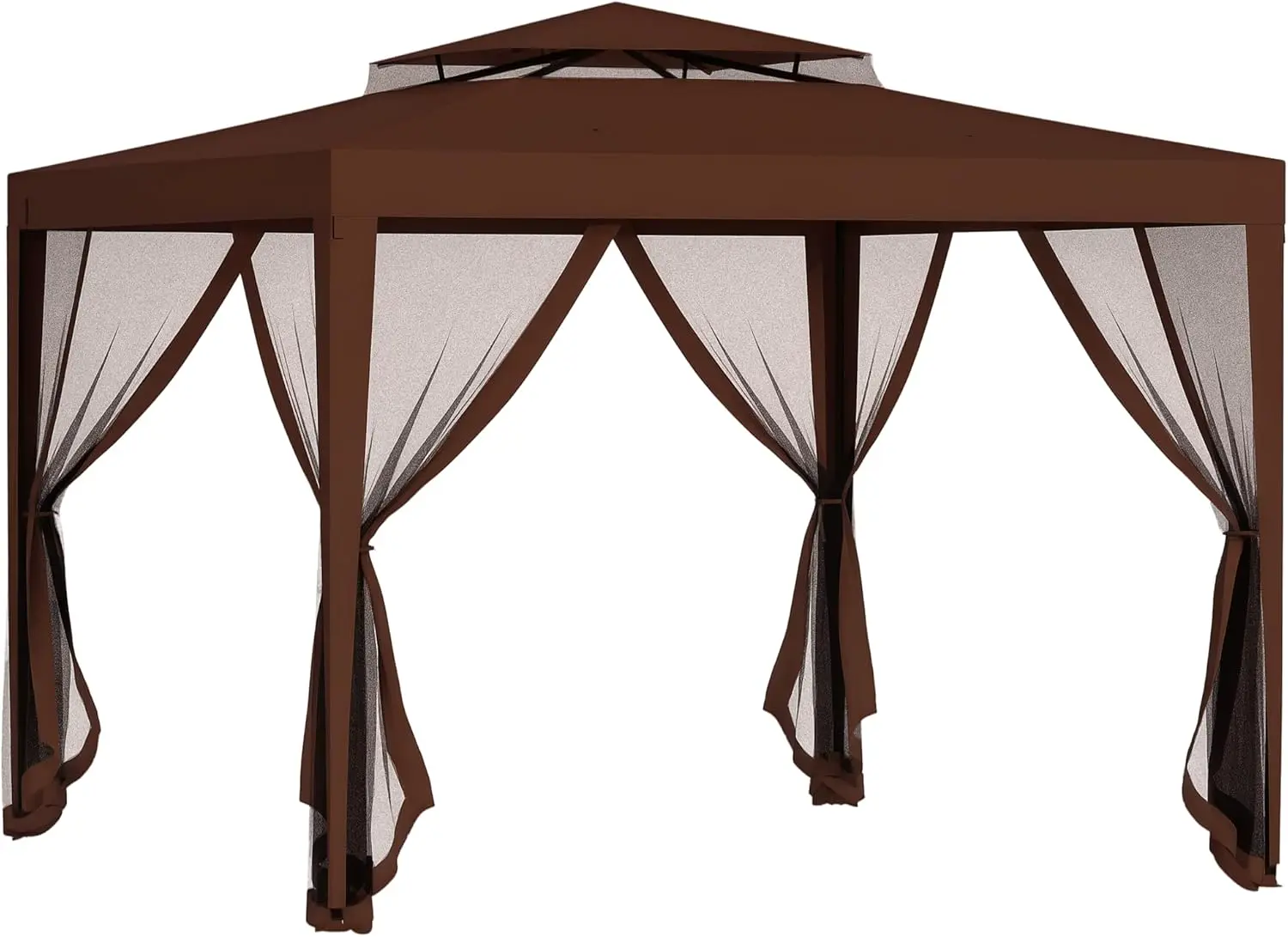 Outsunny Tonnelle Barnum de Jardin 3L x 3l m avec 4 moustiquaires