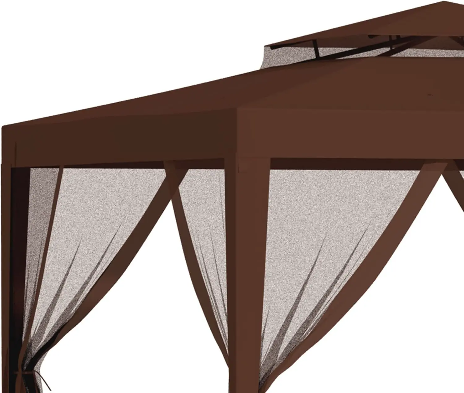 Tonnelle en métal marron 9 m² vue 7