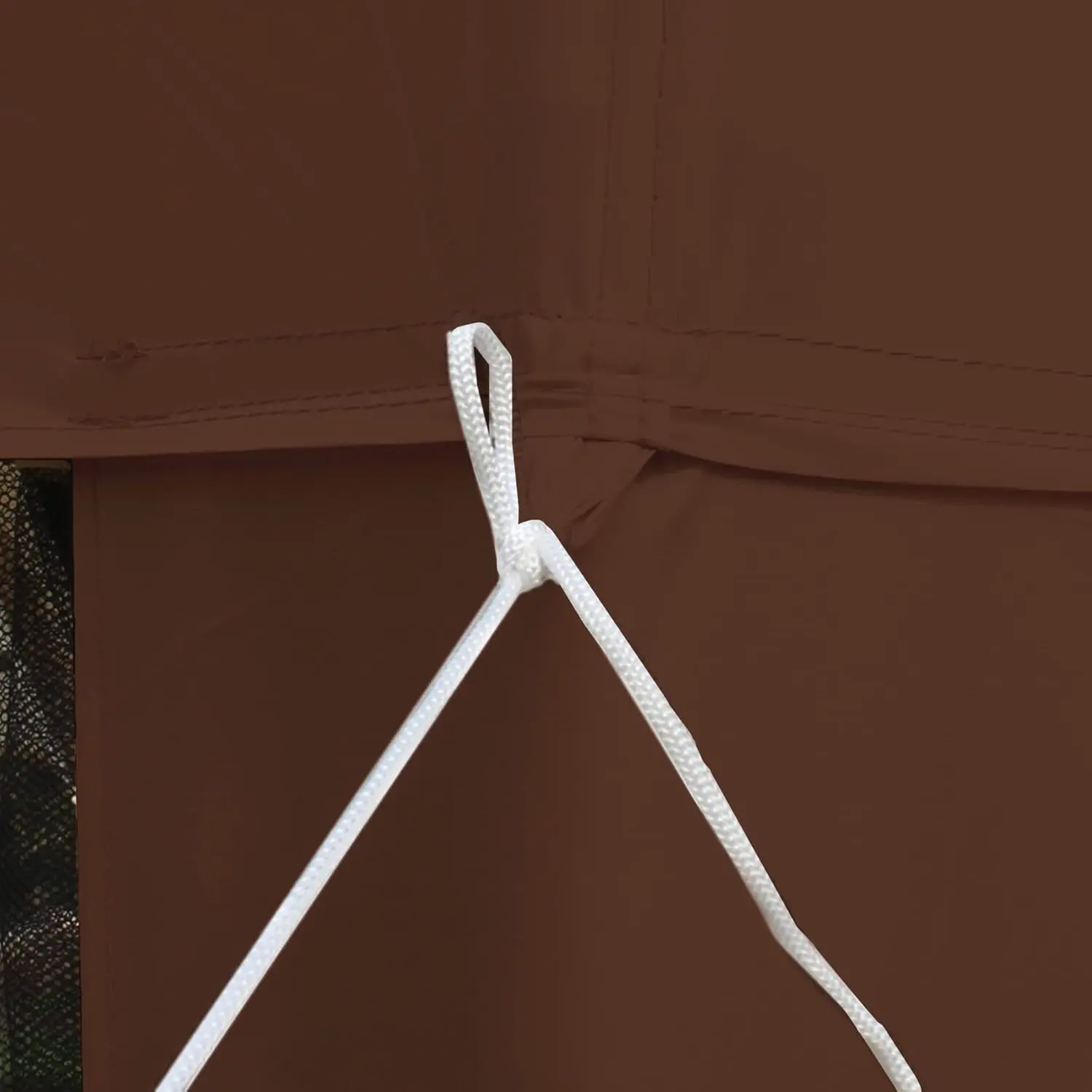Tonnelle en métal marron 9 m² vue 8