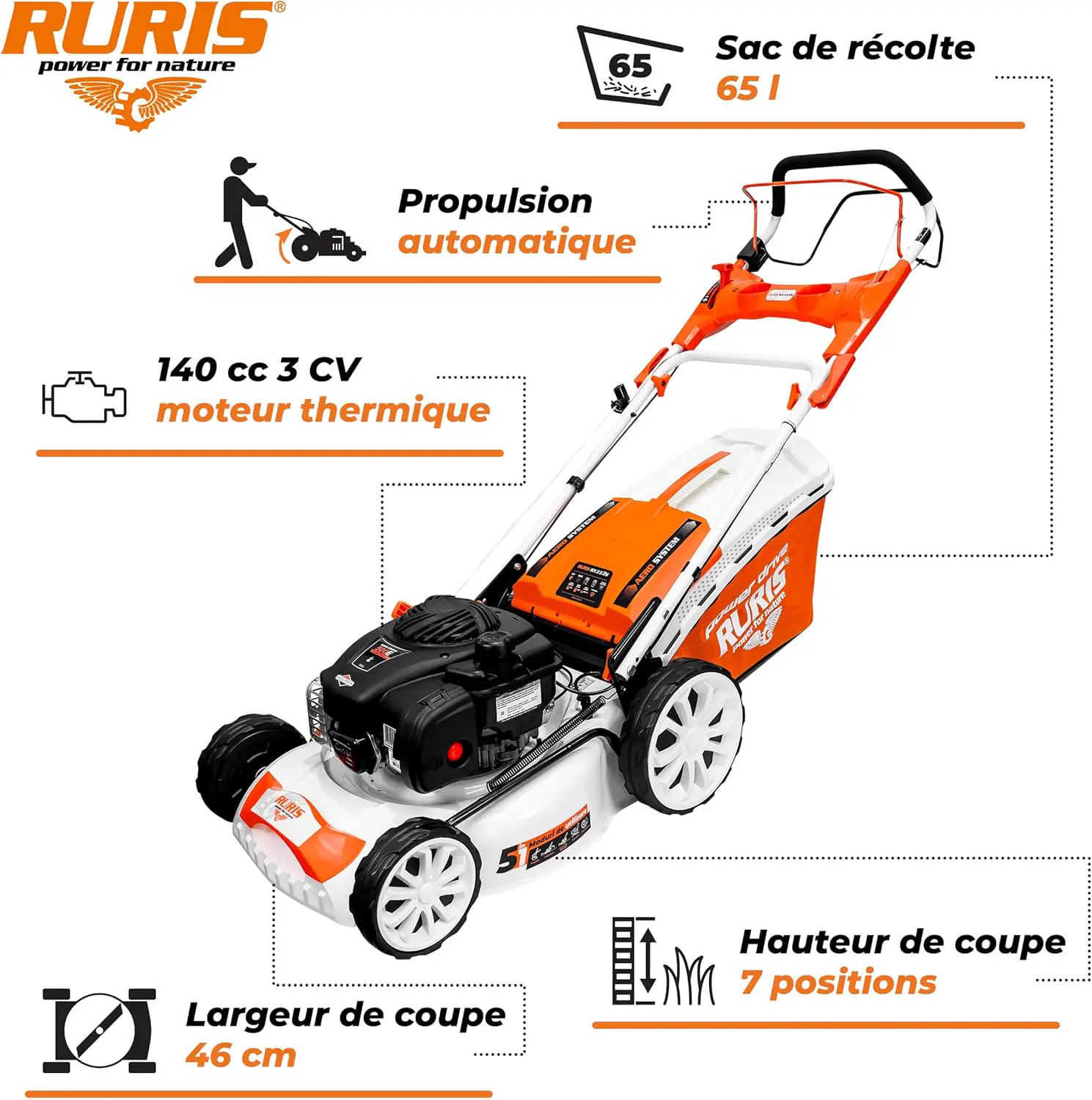 Tondeuse autoportée en métal autoportée vue 2