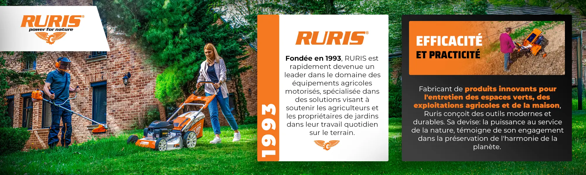 Tondeuse autoportée en métal orange — contenu détaillé 2
