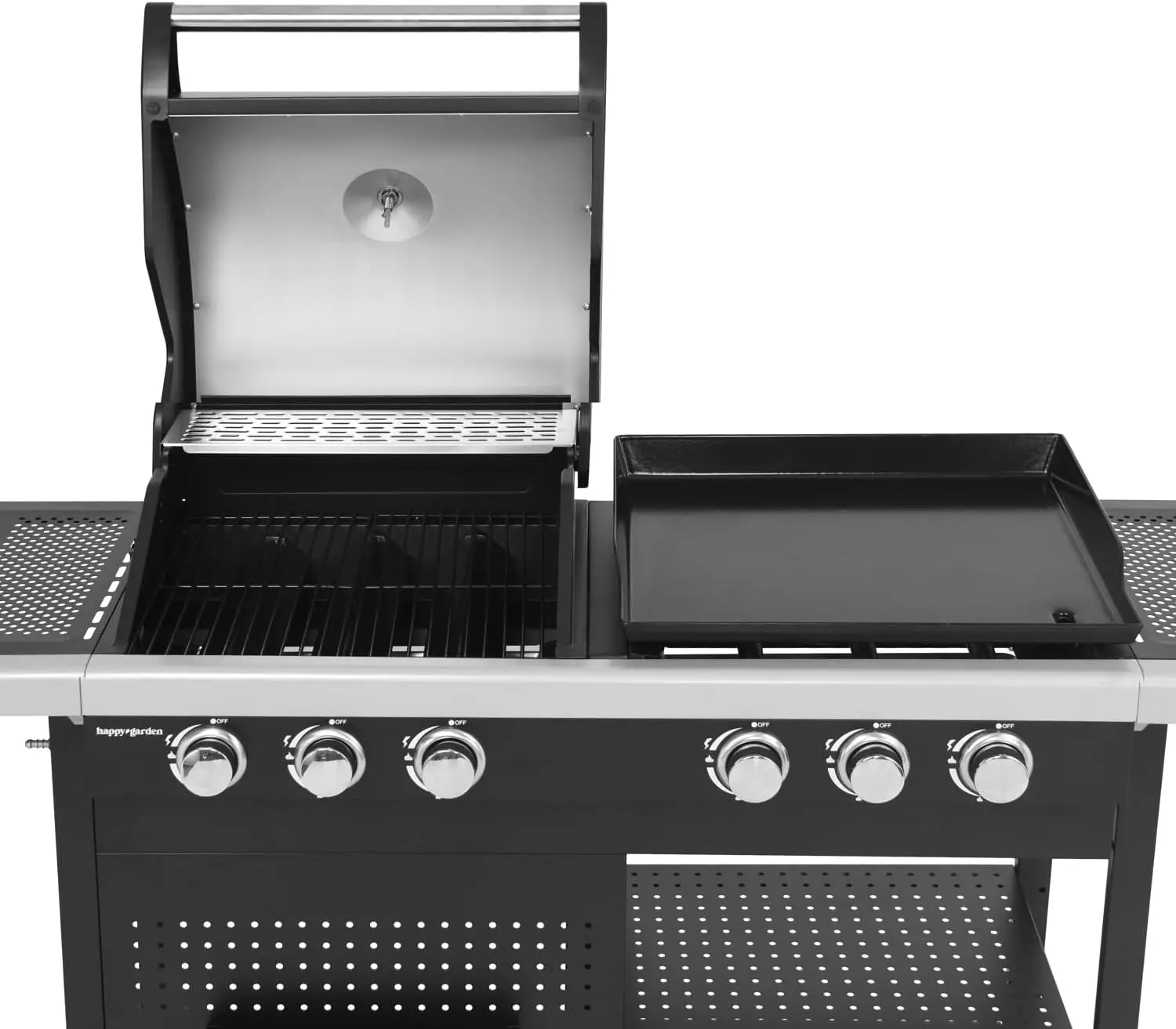 Barbecue à gaz en métal noir 96,2 m² vue 3