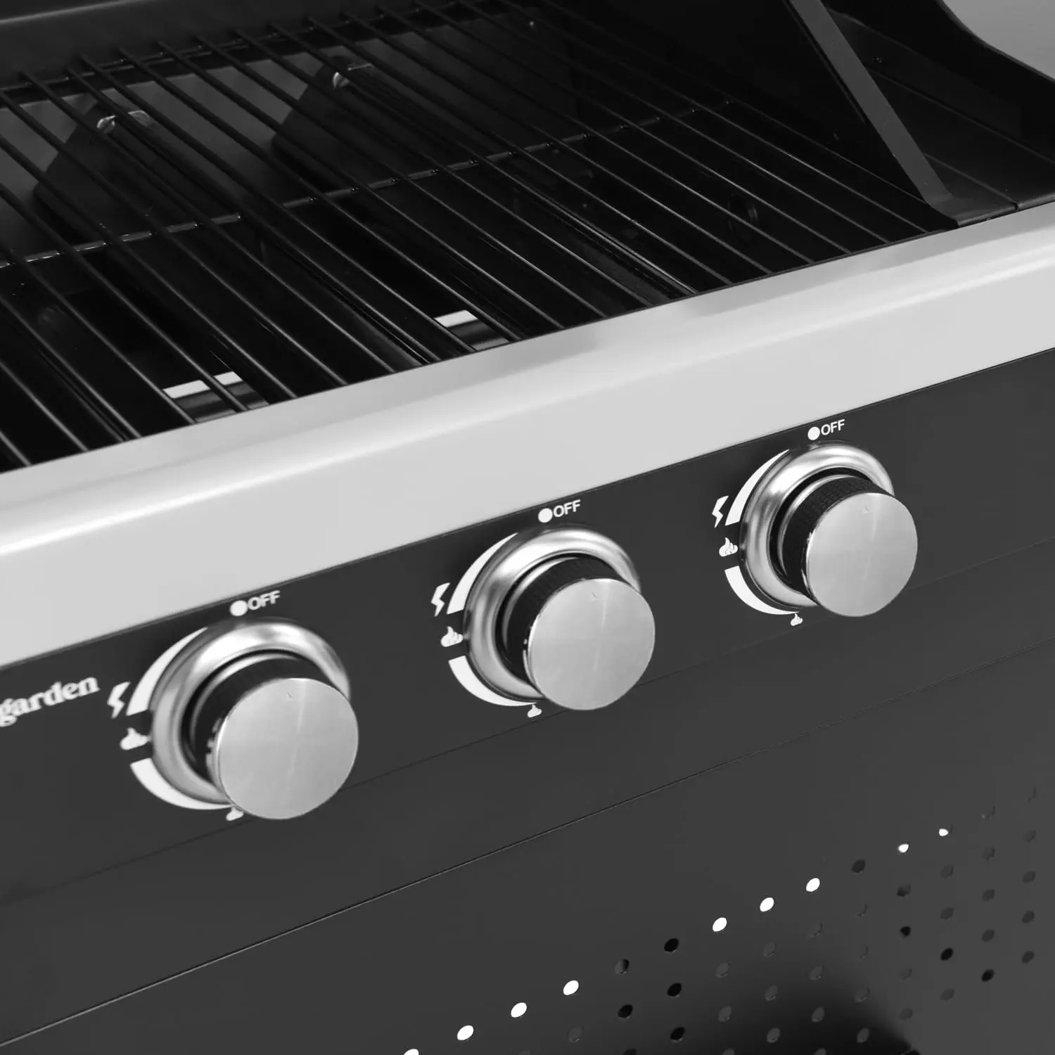 Barbecue à gaz en métal noir 96,2 m² vue 4