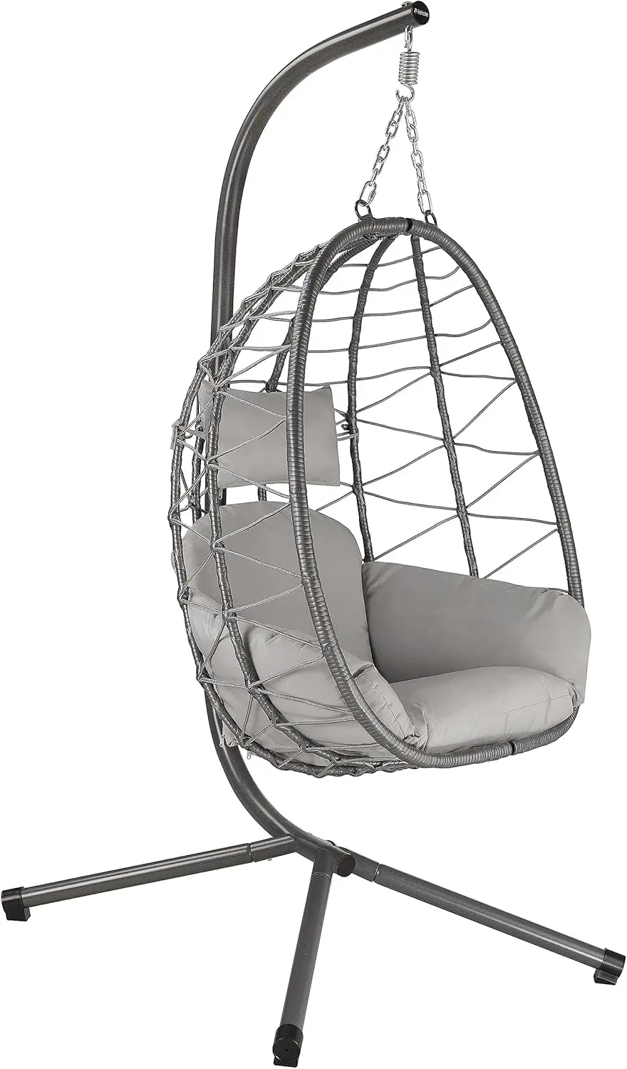 Fauteuils suspendus en métal gris vue 1