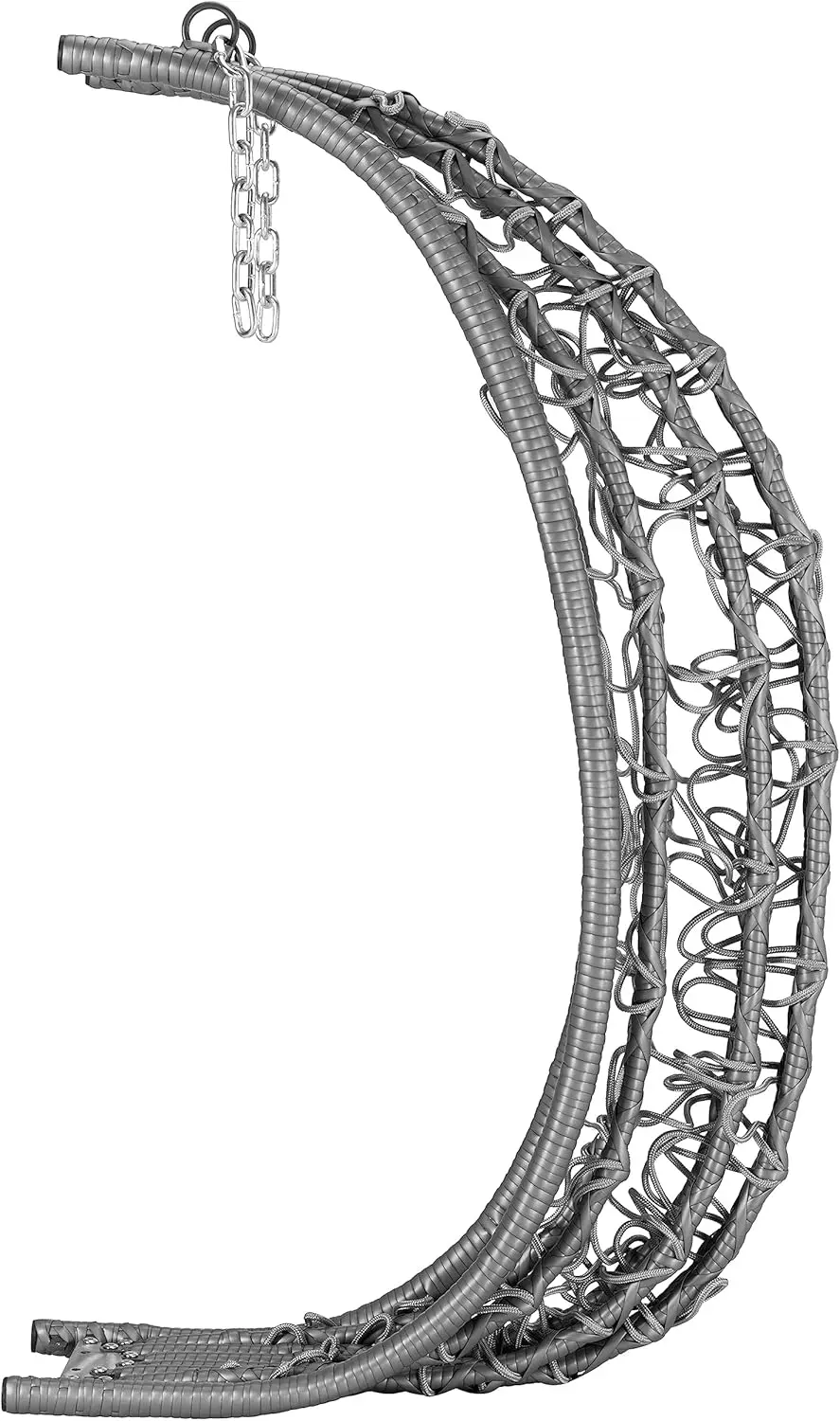 Fauteuils suspendus en métal gris vue 4