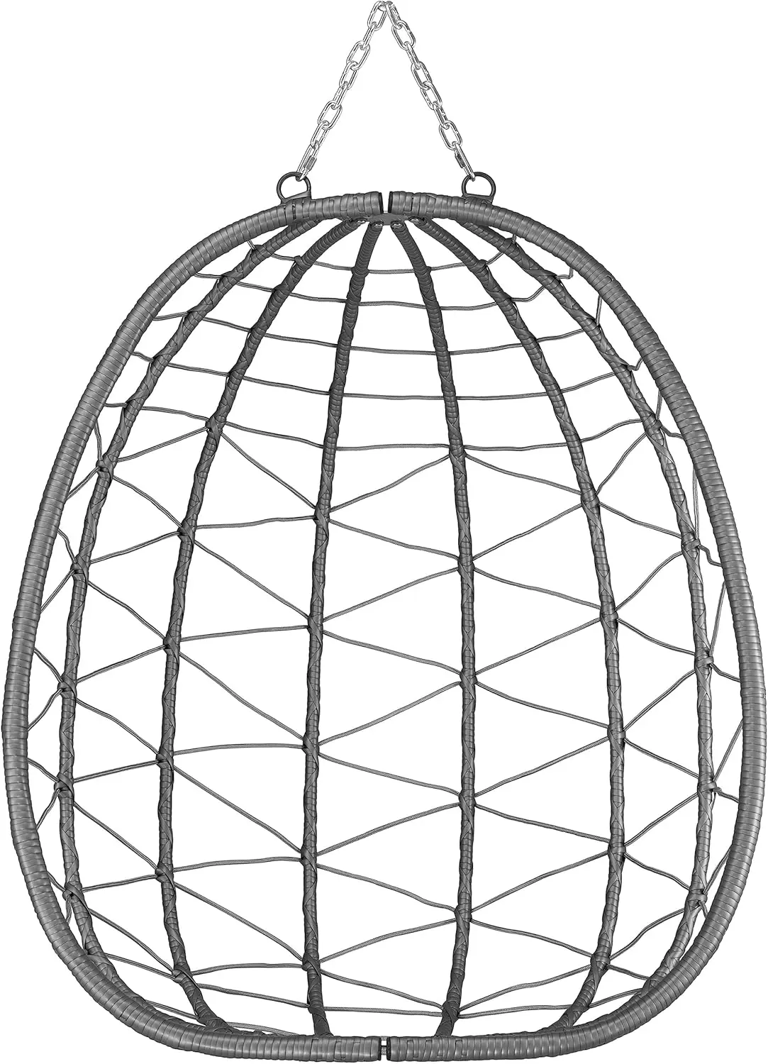 Fauteuils suspendus en métal gris vue 8