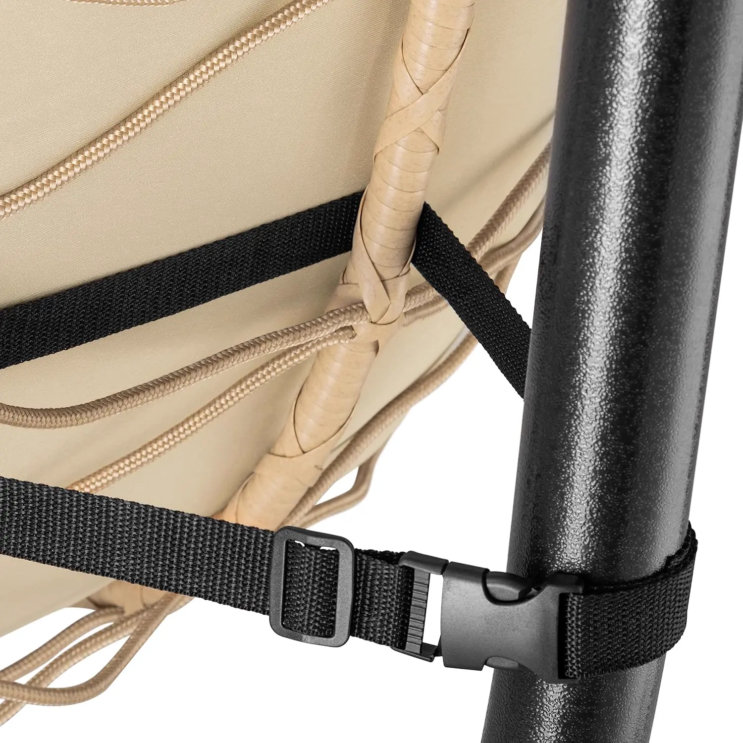 Fauteuils suspendus crème vue 6