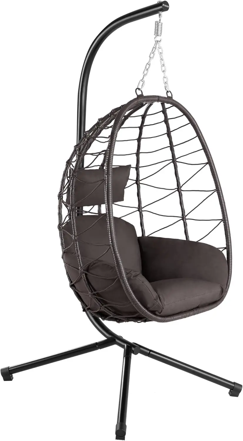 Fauteuils suspendus en métal marron vue 1