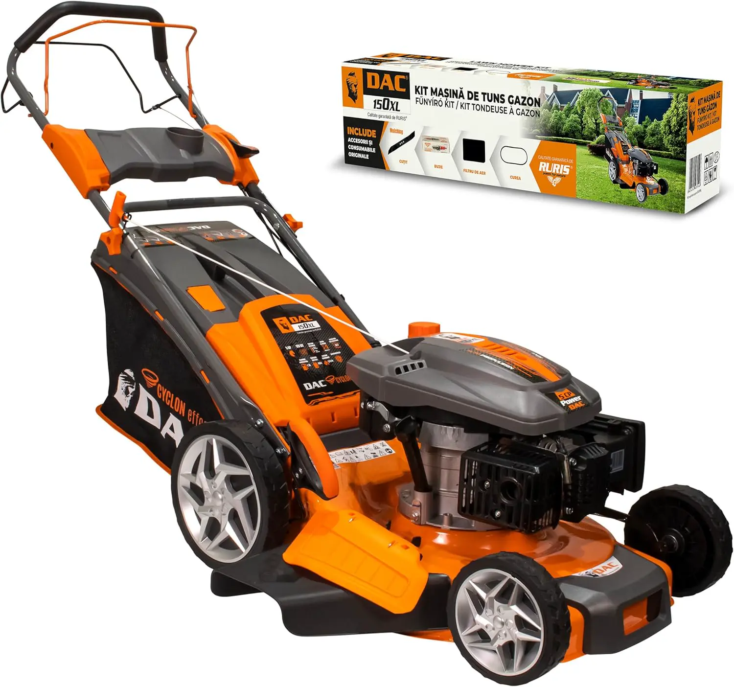 RURIS Tondeuse à Gazon Thermique DAC 150xl 5 CV