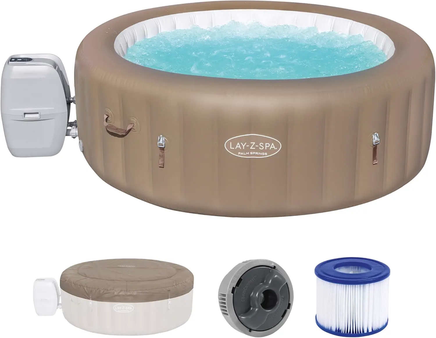 Spa gonflable 4 personnes 6 places sable vue 3