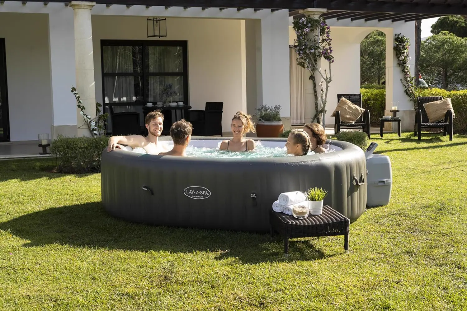 Spa gonflable 2 personnes 7 places gris vue 9