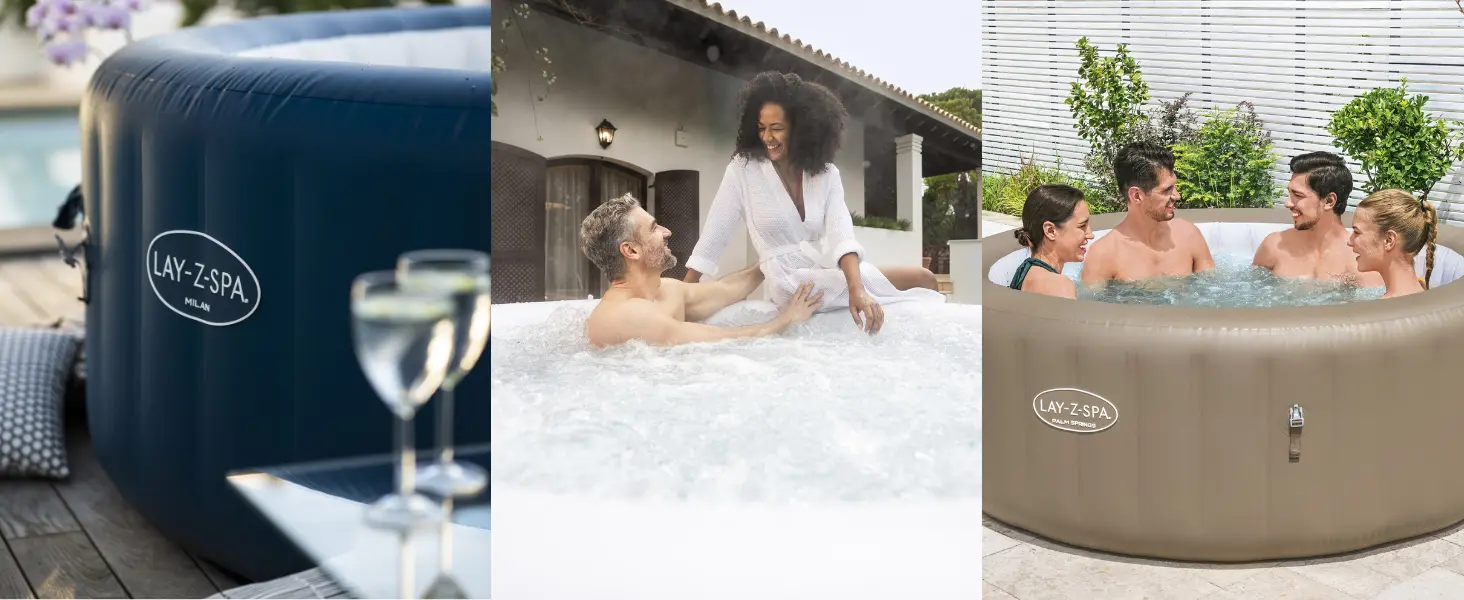 Spa gonflable 2 personnes 7 places gris — contenu détaillé 1
