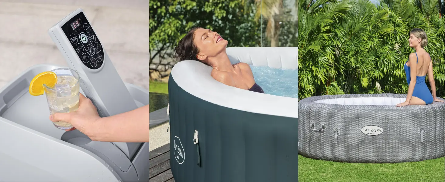 Spa gonflable 2 personnes 7 places gris — contenu détaillé 2