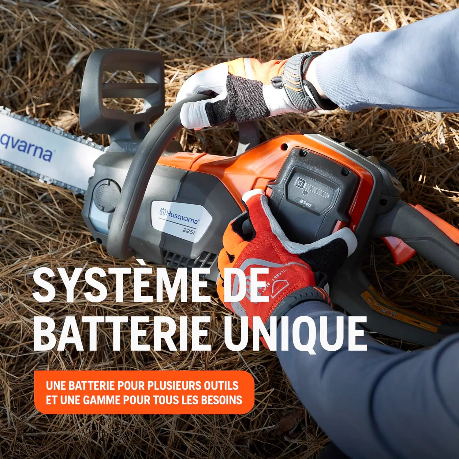 Tronçonneuse à batterie en bois vue 7