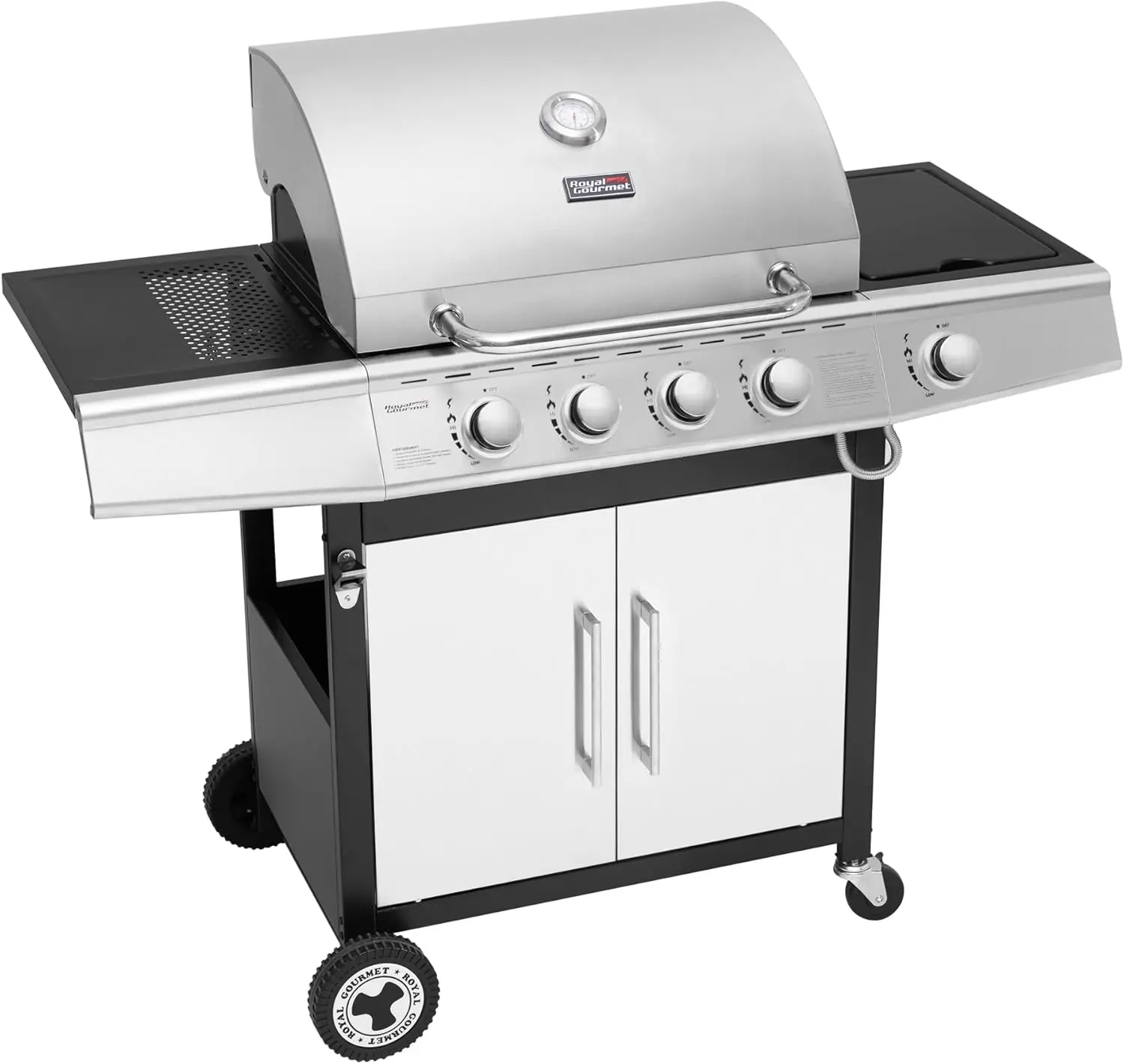 Royal Gourmet Barbecue Gaz à 4+1 Brûleurs en Acier Inoxydable