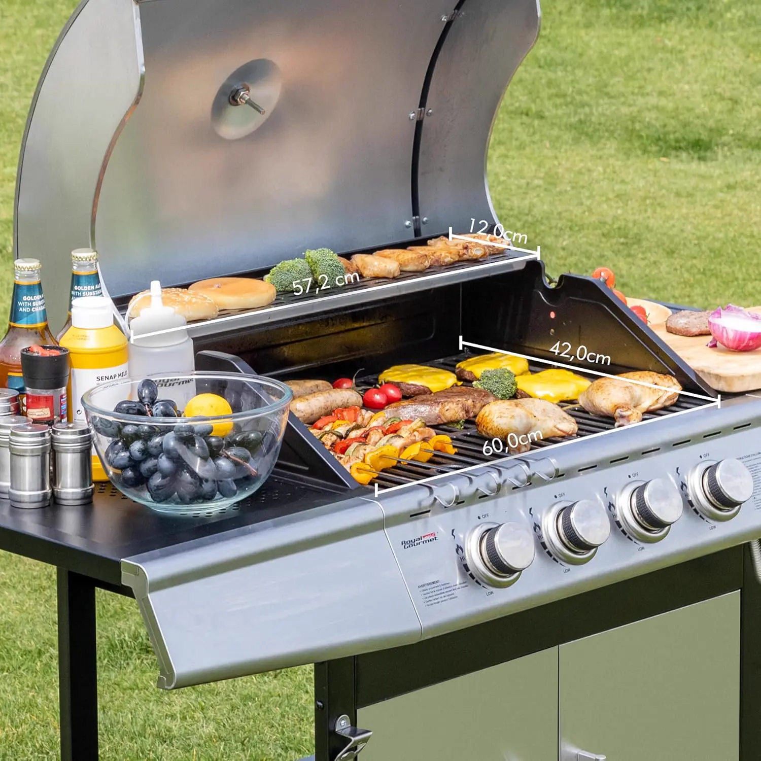 Barbecue à gaz en métal 60 m² vue 4