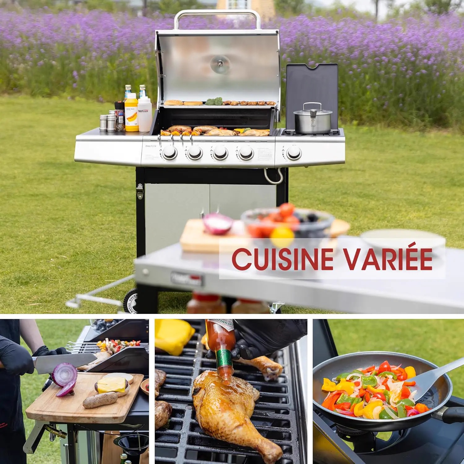 Barbecue à gaz en métal 60 m² vue 7