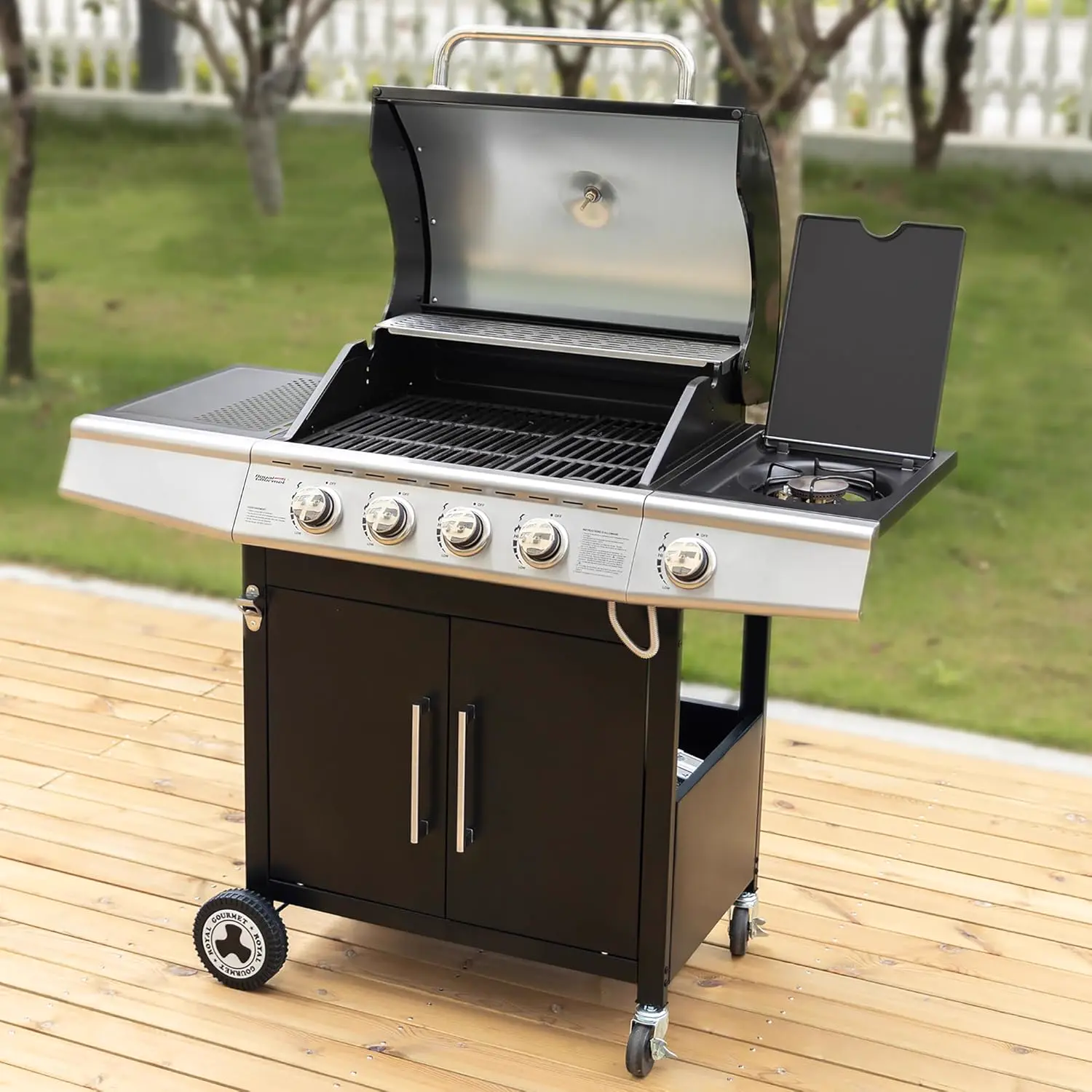 Barbecue à gaz en métal noir 60 m² vue 2