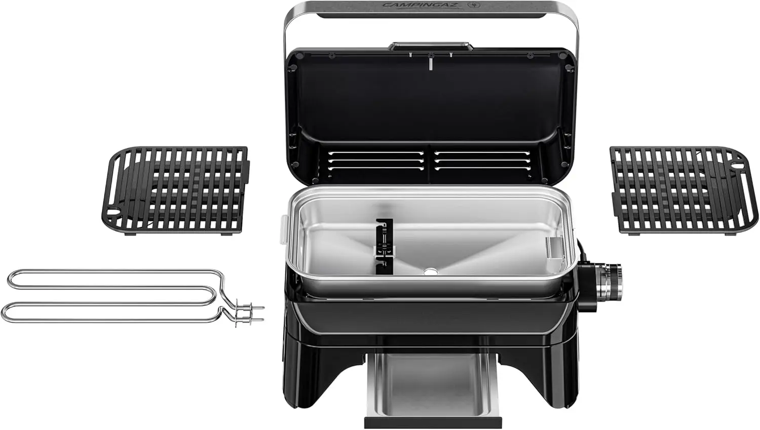 Barbecue électrique en aluminium noir vue 10