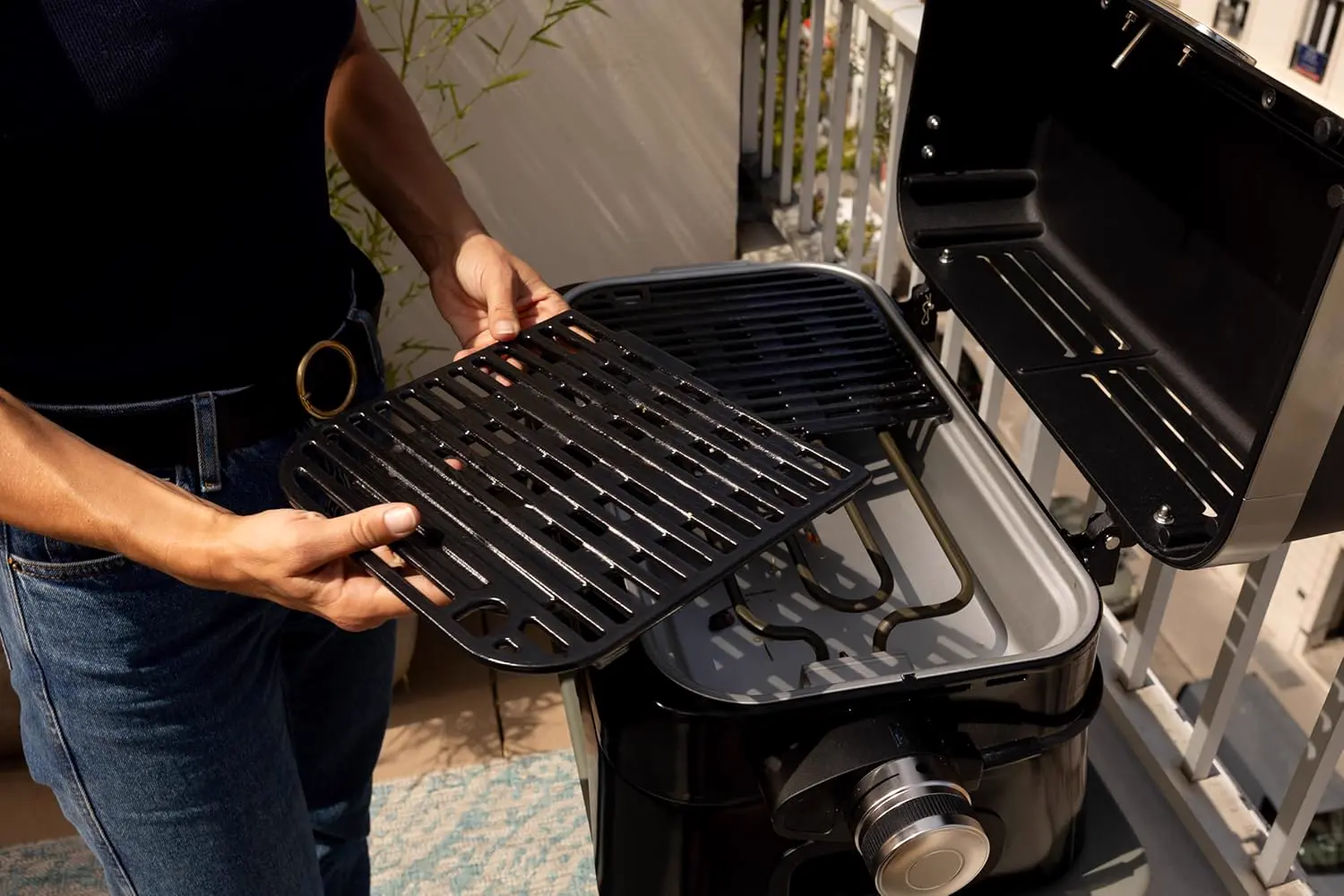 Barbecue électrique en aluminium noir vue 19