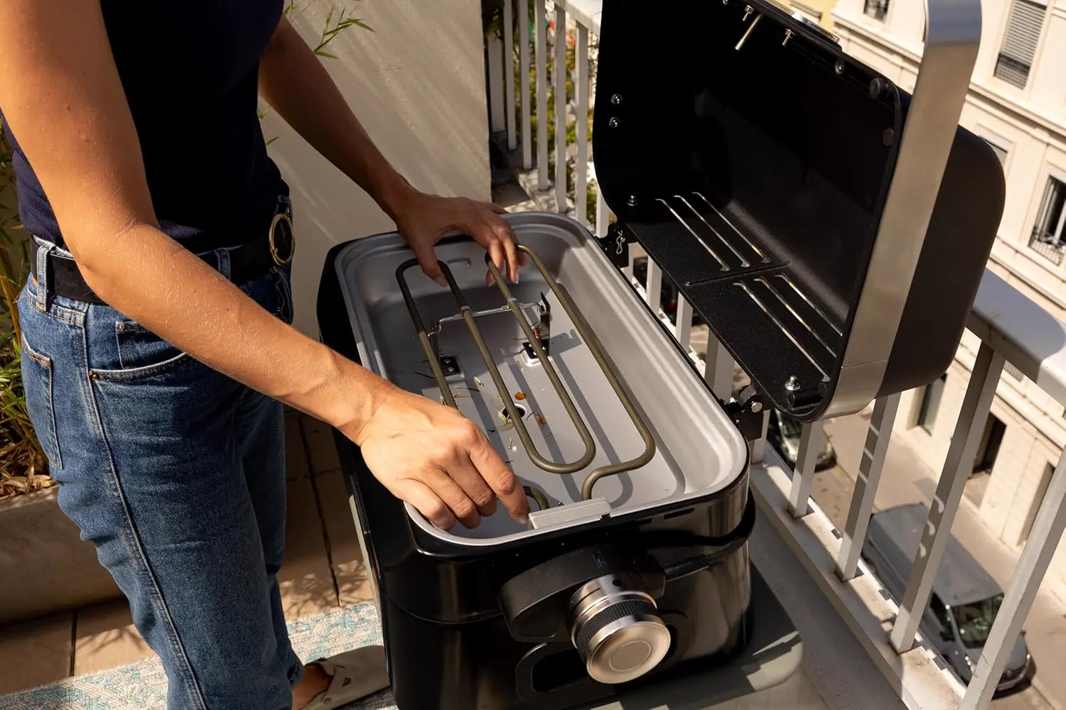 Barbecue électrique en aluminium noir vue 20
