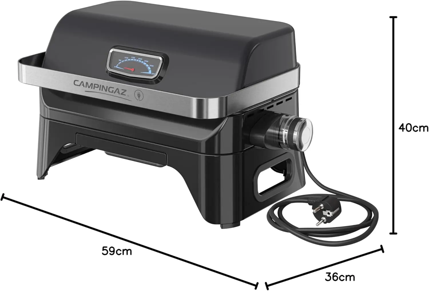 Barbecue électrique en aluminium noir vue 25