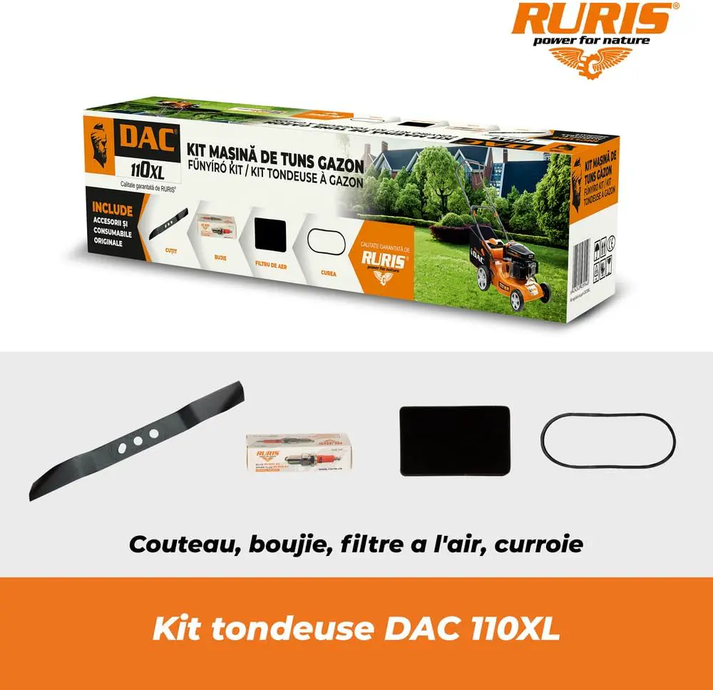 Tondeuse autoportée en métal orange vue 7
