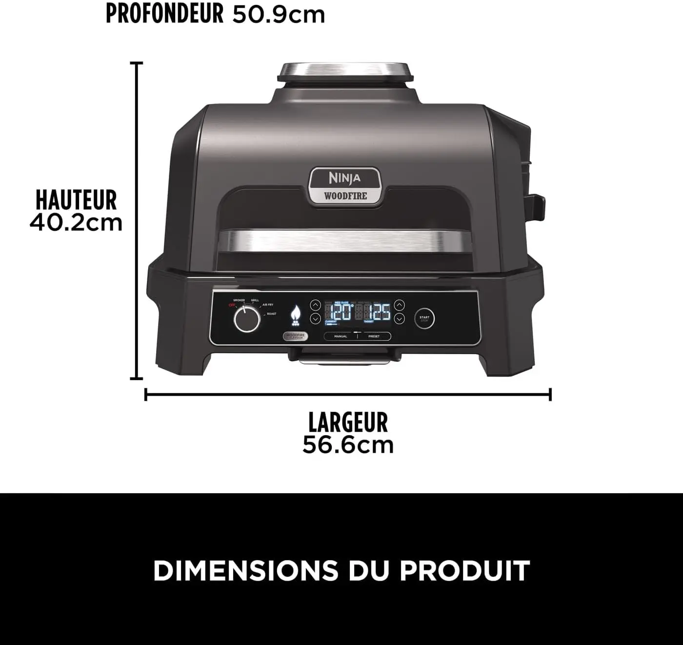Barbecue électrique en bois gris vue 10