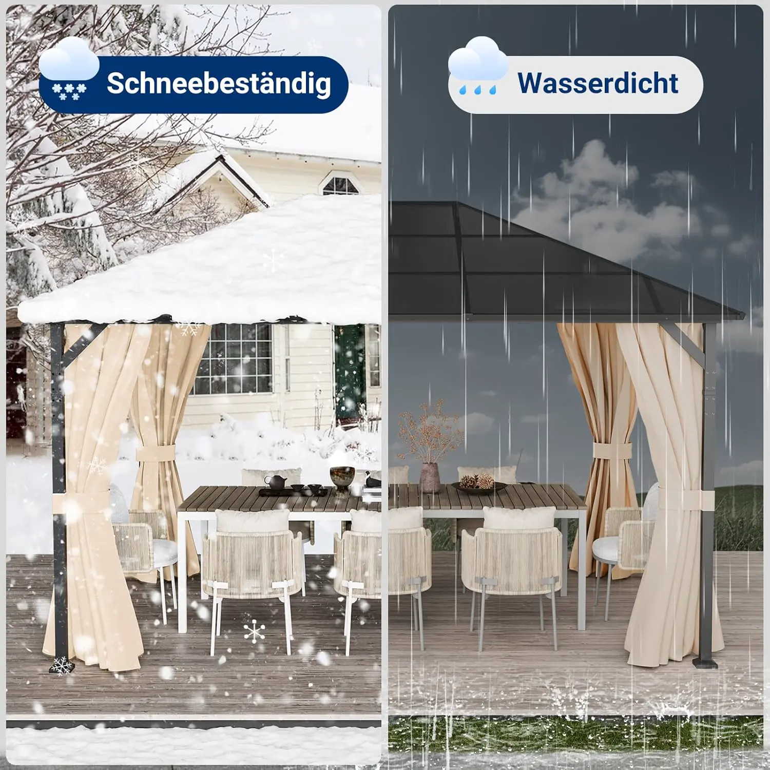 Pergola en métal 3x4 m vue 7