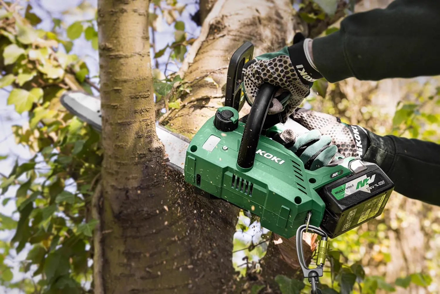 Tronçonneuse électrique en bois vue 2