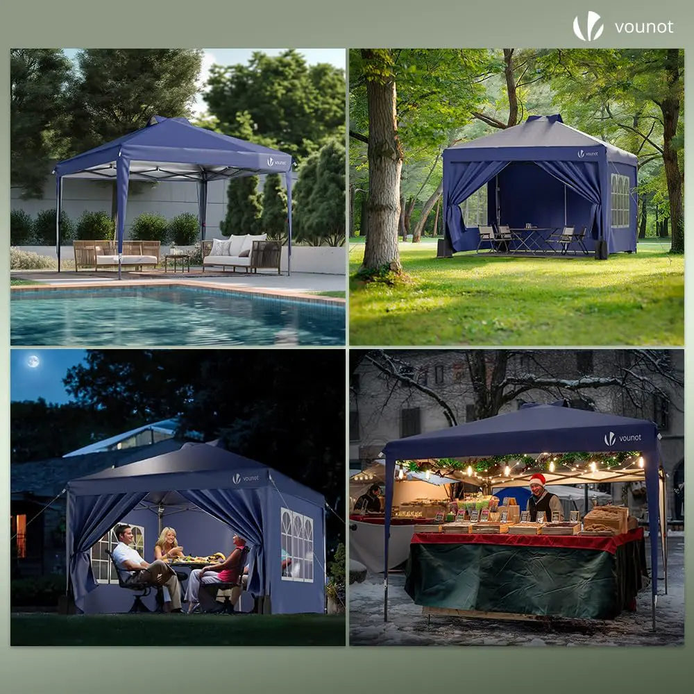 Tonnelle en métal sable 3x3 m vue 4
